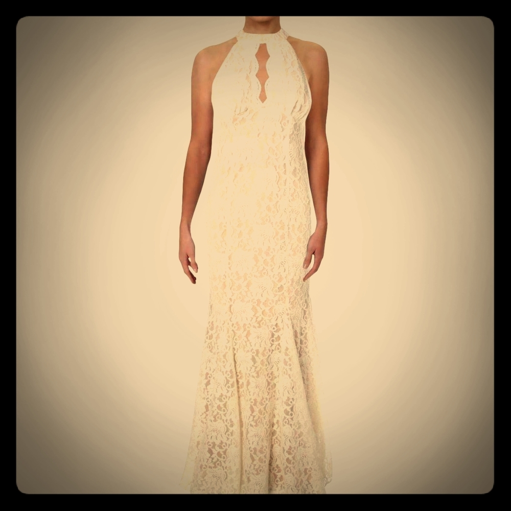 Lace evening dress